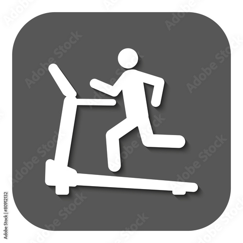 Cross trainer machine icon. Running symbol
