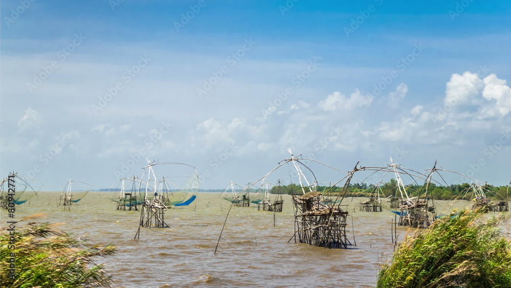 Cloudscape at Pak Pra Fishing Net Cloudscape at Pak Pra Fishing Net