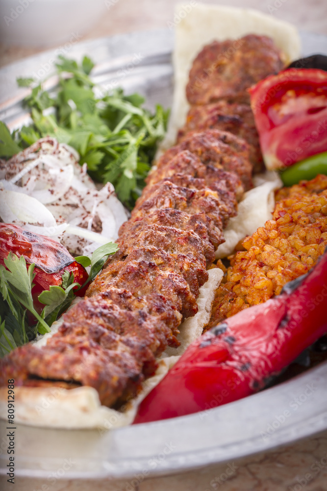 Turkish Kebab Adana, Urfa, Beyti, Abbaganus, Sogurme Turkish Kebab Adana, Urfa, Beyti, Abbaganus, Sogurme