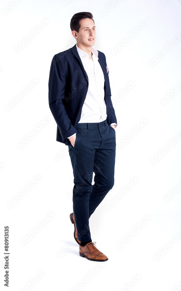 Handsome man posing in suit. Handsome man posing in suit.