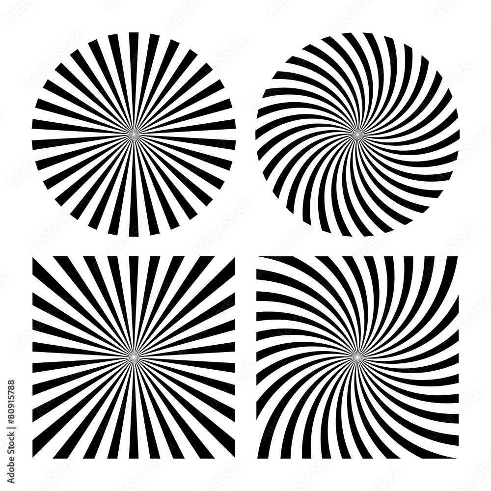 Rays striped patterns - obrazy, fototapety, plakaty 
