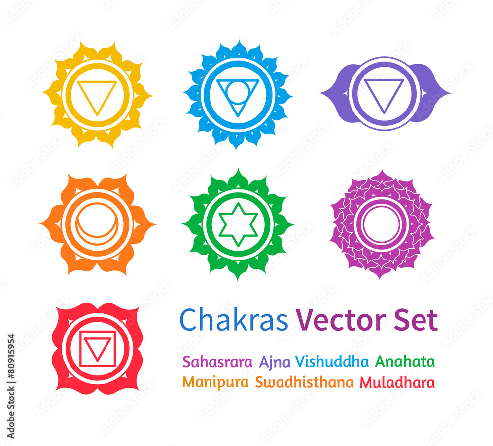 Chakras. Vector set. Stock Vector | Adobe Stock