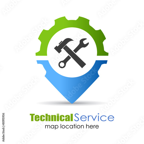 Technical service location pin