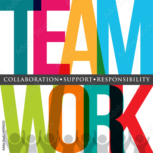 Teamwork typography