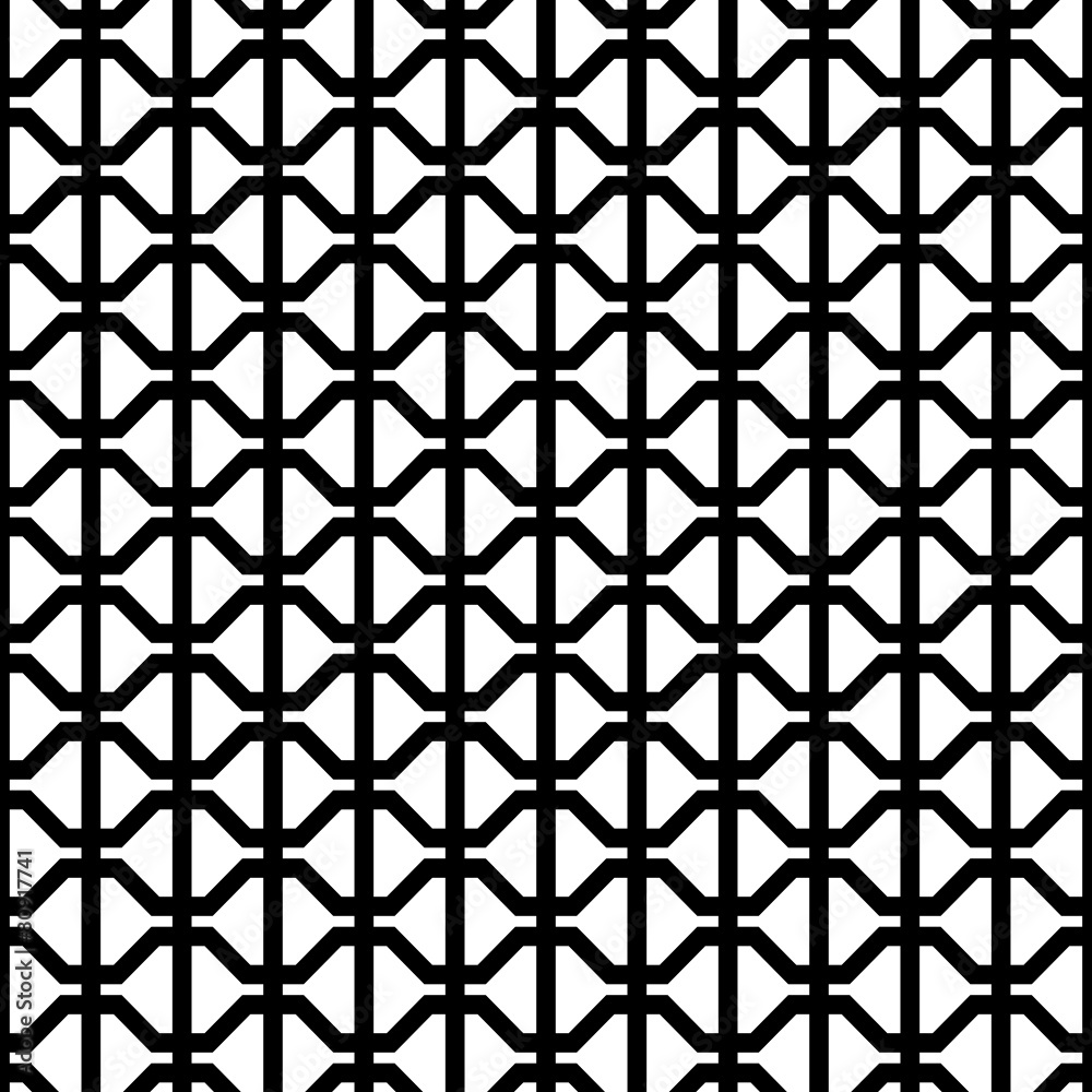 Retro Seamless Pattern Abstract Black/White