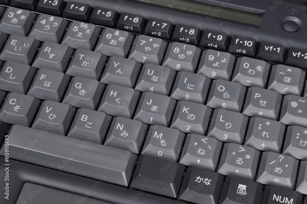 computer keyboard with hieroglyphs