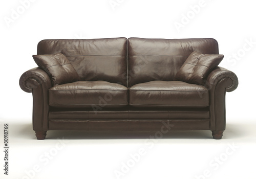 Leather sofa settee