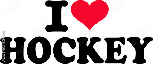 Canvas Print I love Hockey