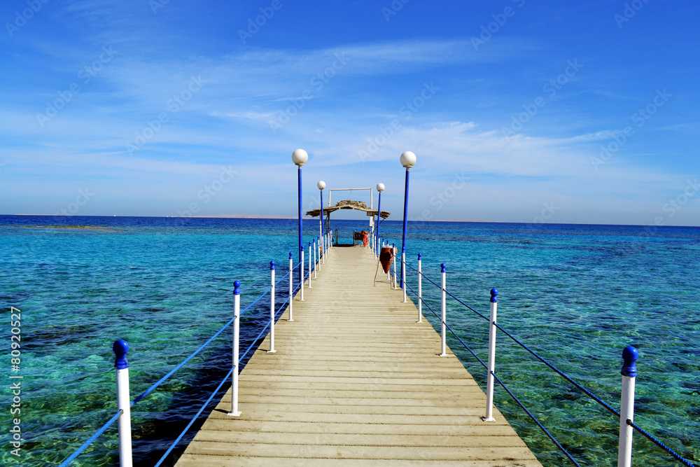 Pier on the shores of the Red Sea