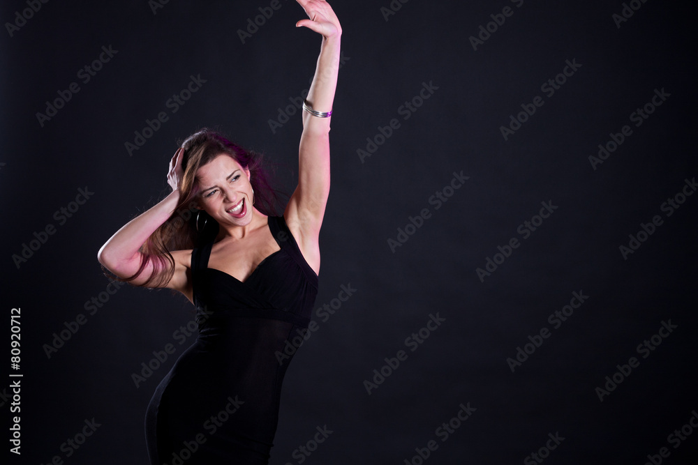 dancing girl in nightclub