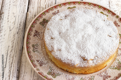 Traditional Italian cake with  and sour apples.