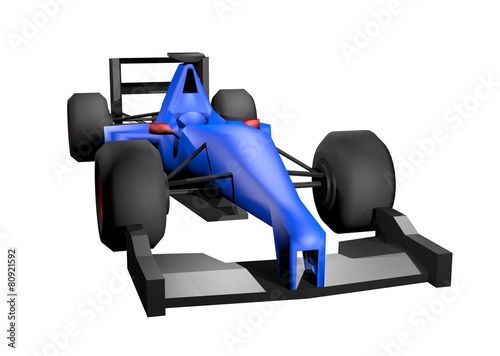 blue render car