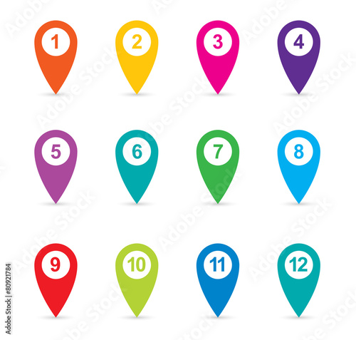 set of colorful map pointers, map pin icons Free Download set of colorful map pointers, map pin icons - GFXLoad