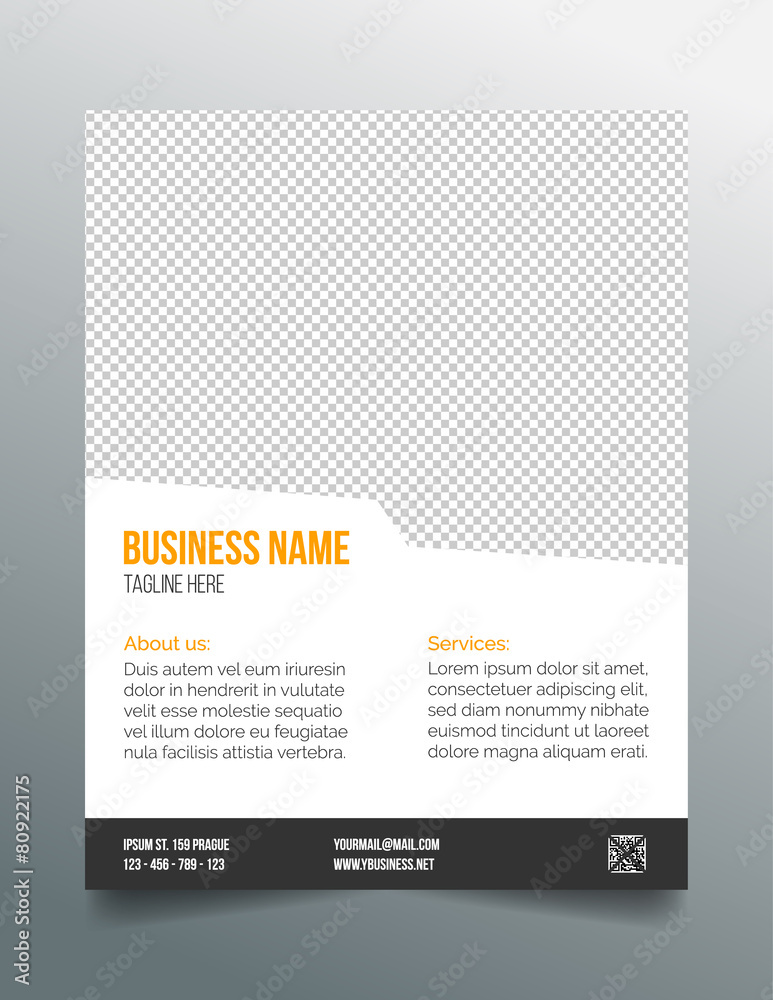 Fototapeta premium Business poster template - simple clean design