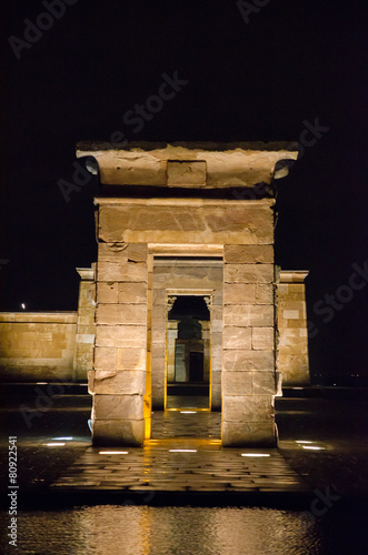 Debod at night