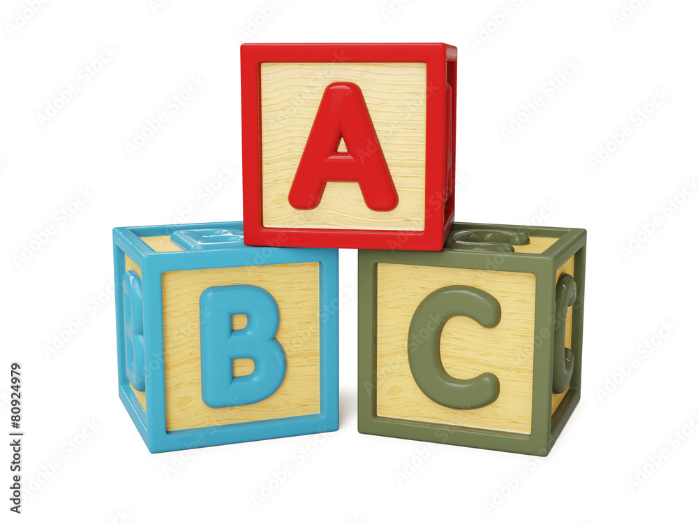 ABC building blocks isolated ABC building blocks isolated