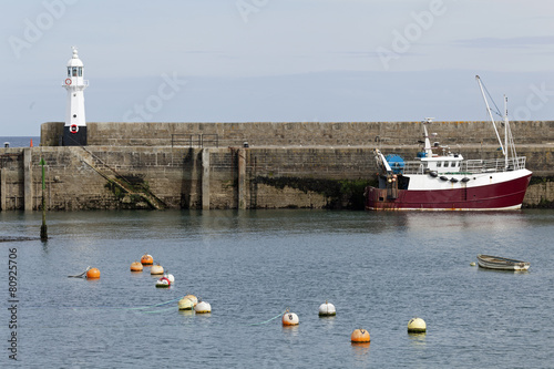 Hafeneinfahrt in Mevagissey,Cornwall,Großbritannien