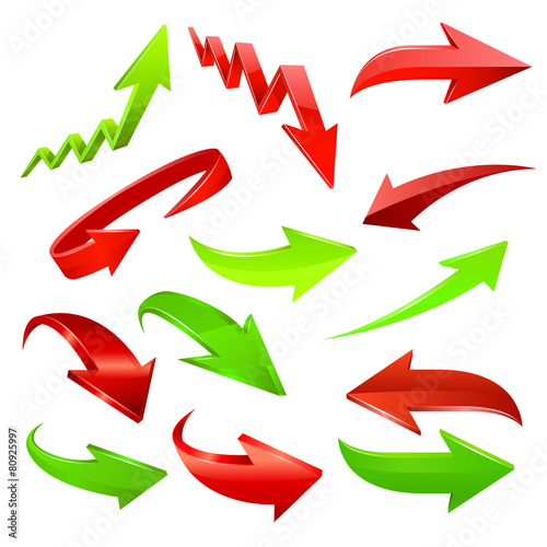 Arrow icon set. Vector
