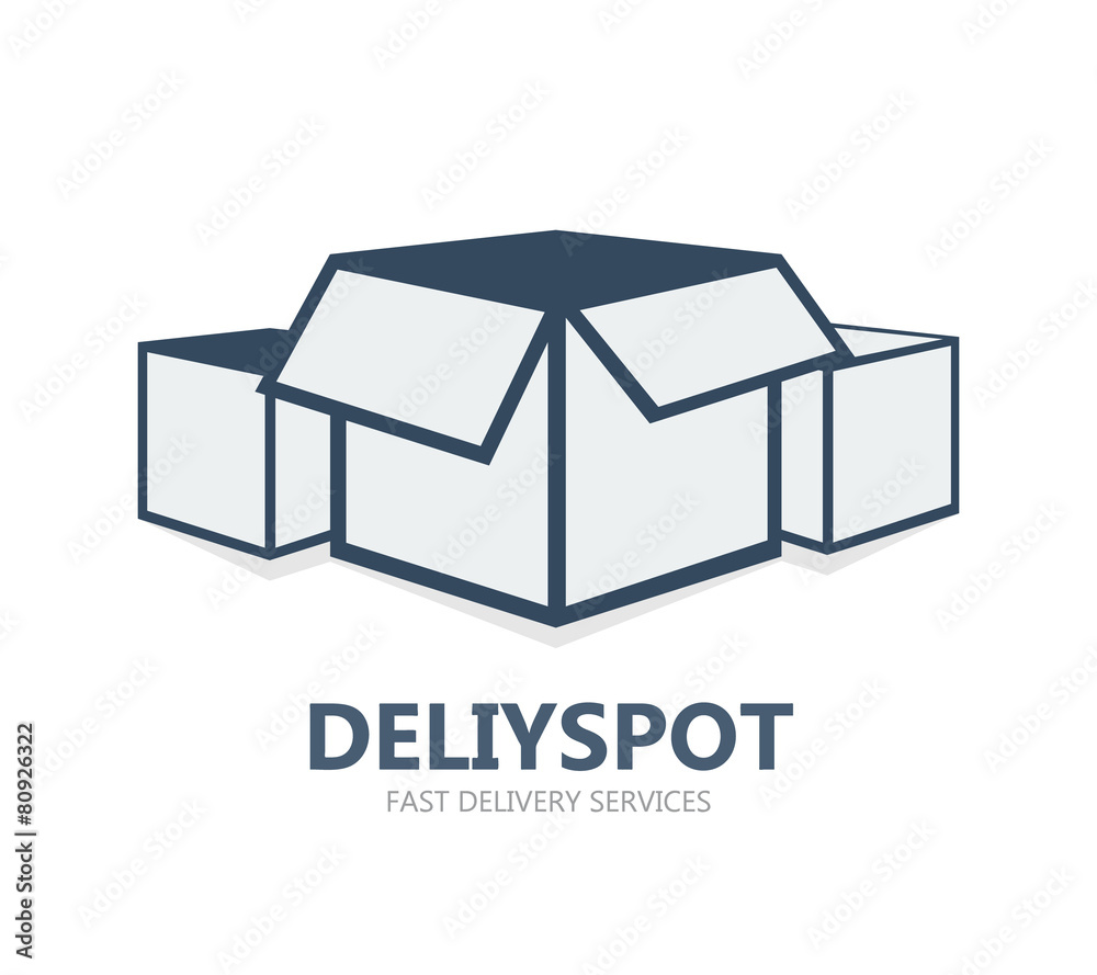 Box vector logo or symbol icon Box vector logo or symbol icon
