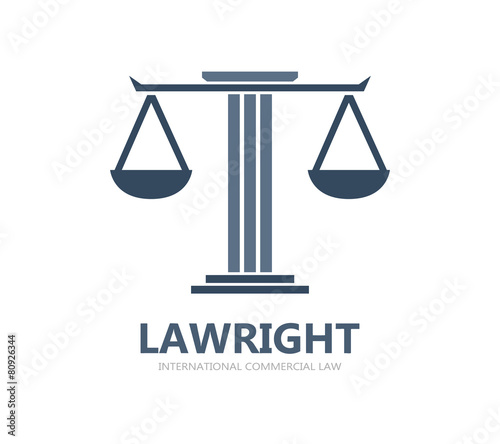 Justice scales lawyer logo