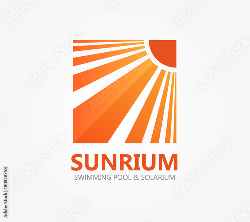 Vector logo symbol for travel or solarium