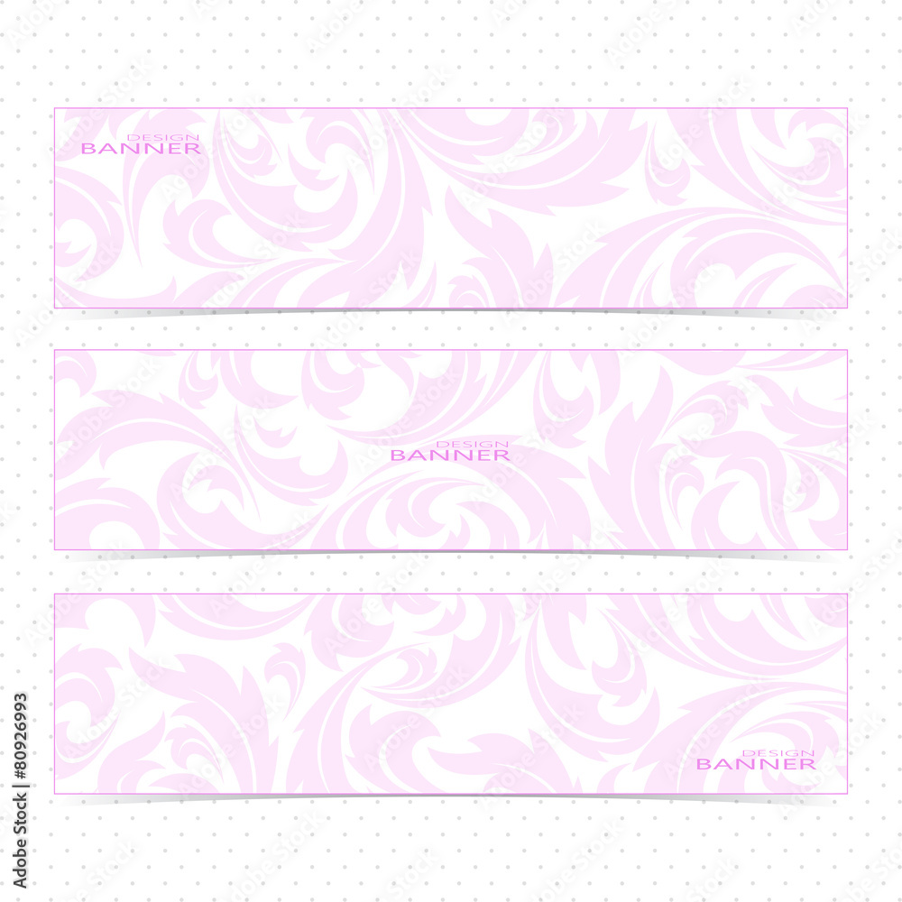 Collection horizontal banners in the style of Baroque . Modern Collection horizontal banners in the style of Baroque . Modern