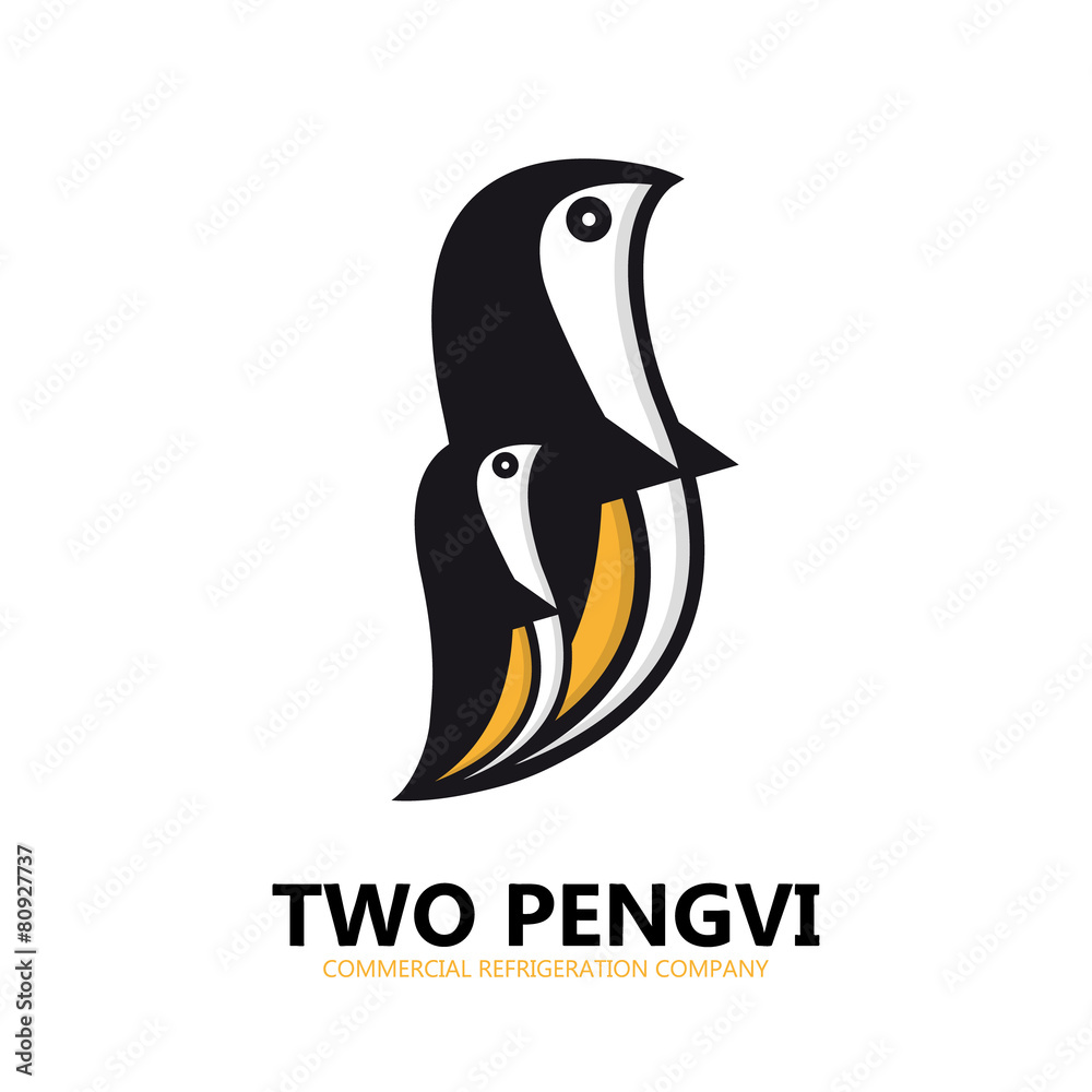 Penguin design logo Penguin design logo