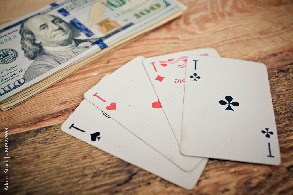 Obraz premium Wild West poker hand