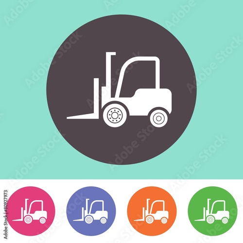 Forklift truck icon