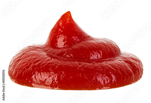 Tomato ketchup isolated on a white background