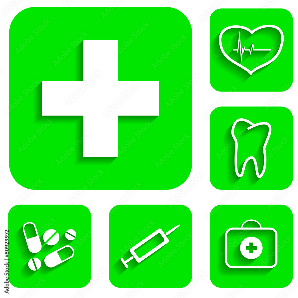 Fototapeta premium Medicine icons set