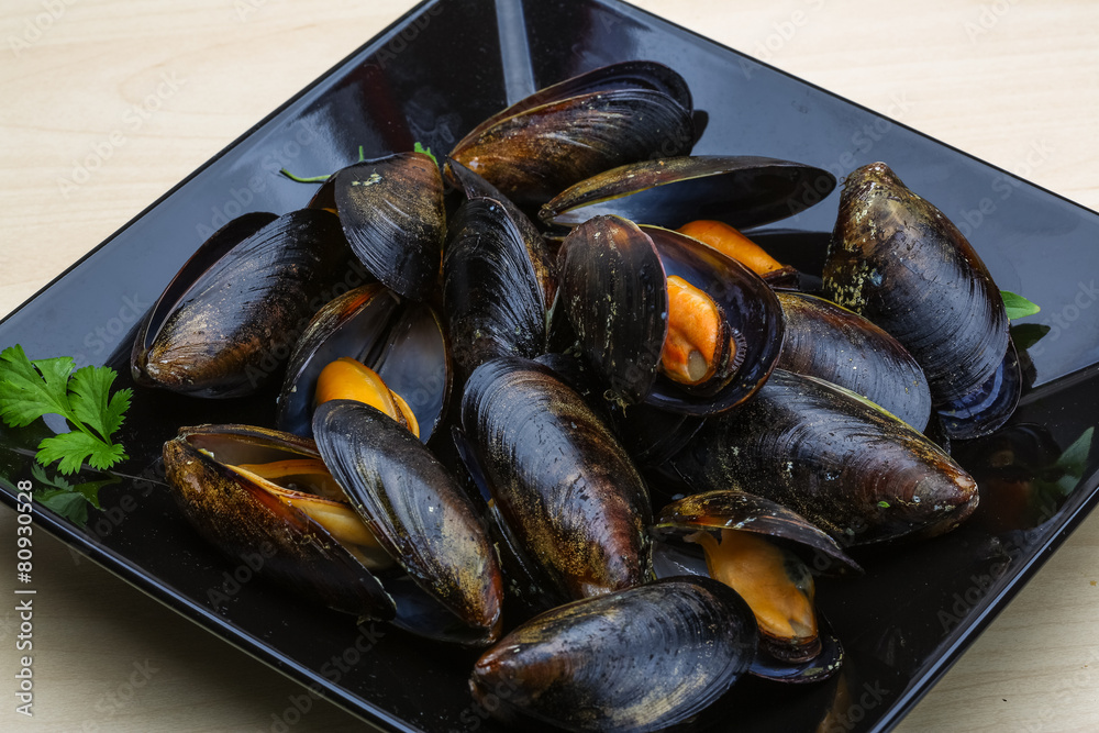 Boiled mussels Boiled mussels