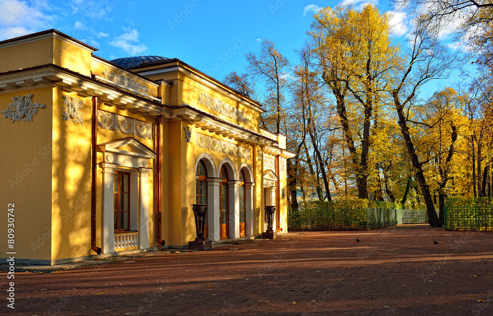 Pavilion in Summer garden in St-Petersburg,