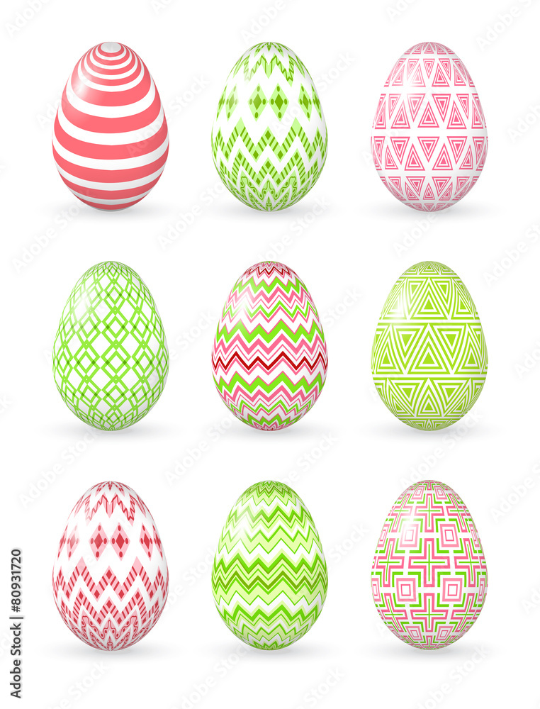 Easter eggs on the white background. Easter eggs on the white background.