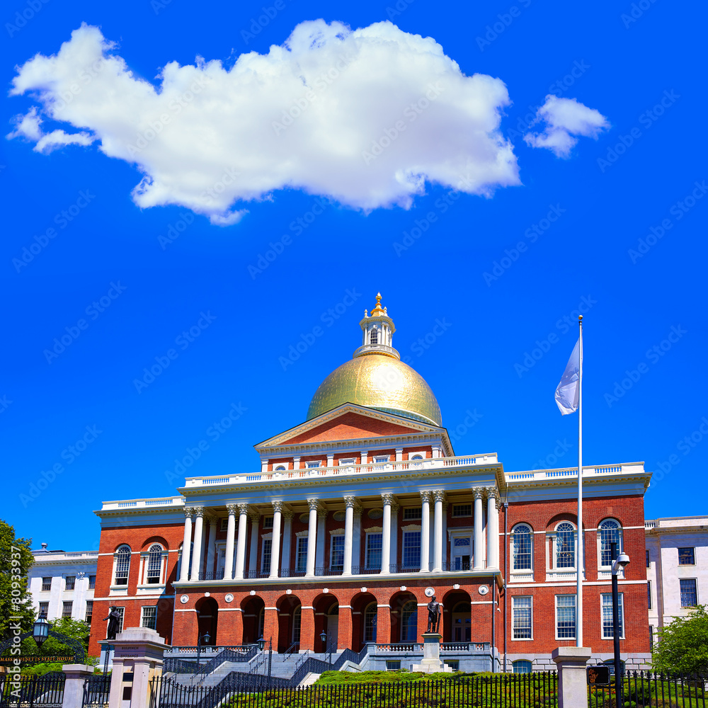 Boston Massachusetts State House golden dome