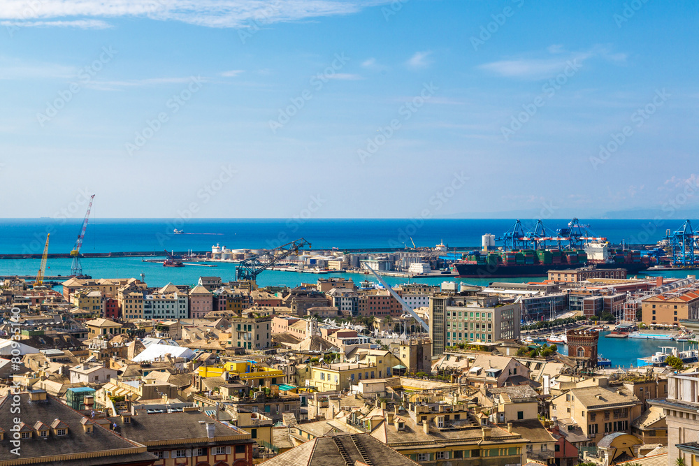 Obraz premium Port of Genoa in Italy
