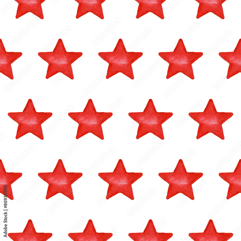 Obraz premium Seamless pattern with red stars