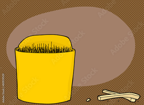 Empty French Fries Container