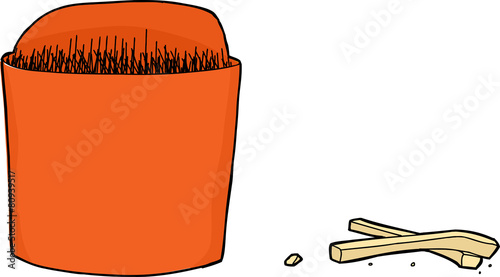 Isolated French Fries Container