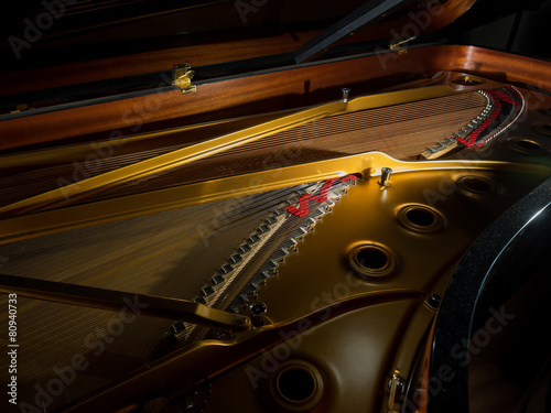 interior of a concert grand piano