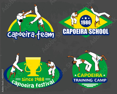 capoeira logo set
