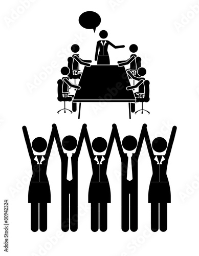 Workforce and reunion design, vector illustration
