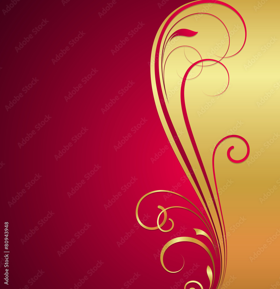 Golden Ornate Flourish Background