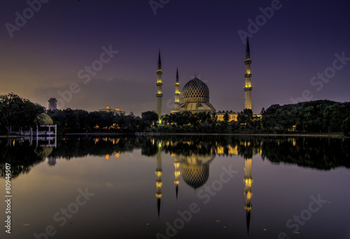 Shah Alam Mosque reflection