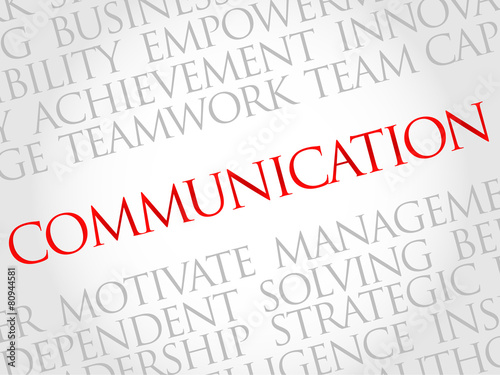 COMMUNICATION word cloud, education concept