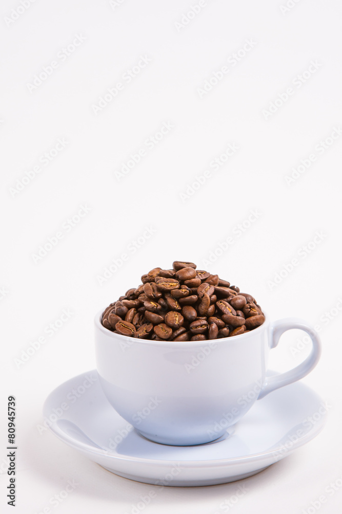 coffee bean on white paper background coffee bean on white paper background