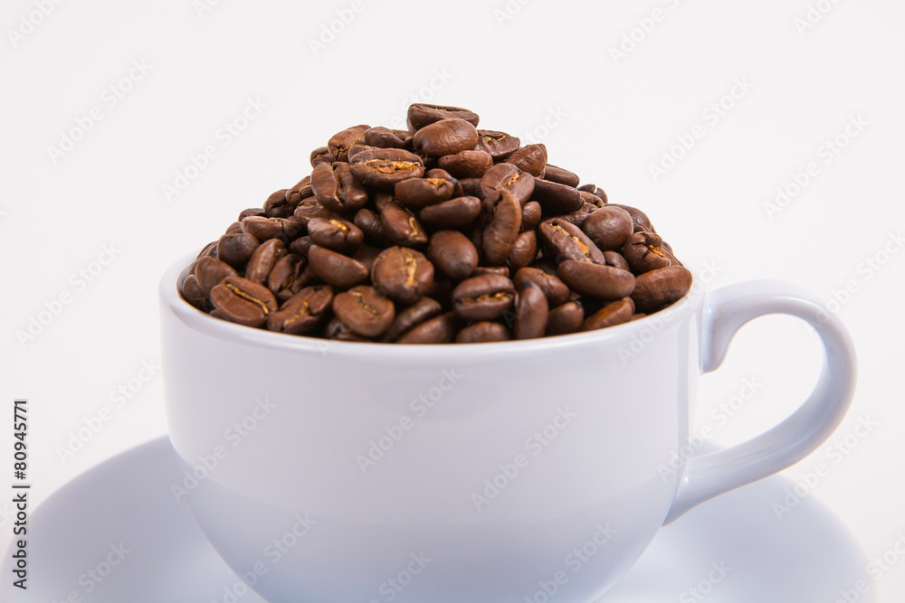 coffee bean on white paper background coffee bean on white paper background