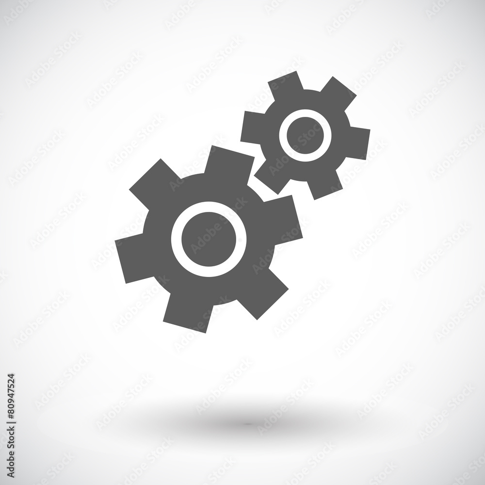Gear flat icon. Gear flat icon.