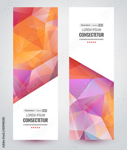 Colorful mosaic banner. Template