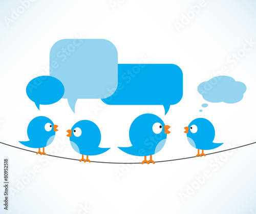 Blue birds on wire